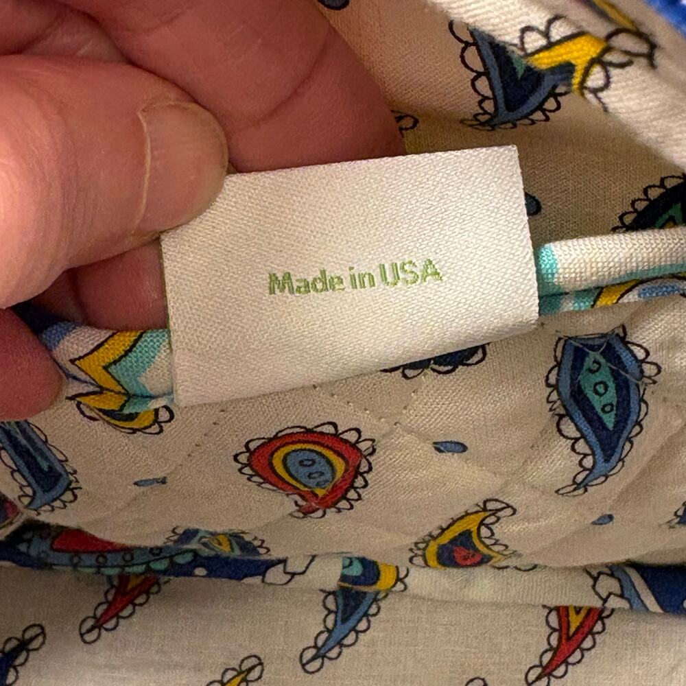 Vera Bradley Shoulder Tote Bag in Marina Paisley Retired 2013 Casual Cottagecore - Picture 7 of 11